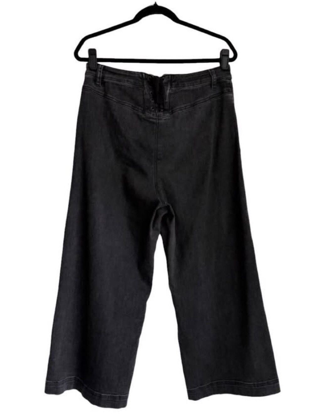 We The Free Free People Wide-Leg Culotte Jeans Pants Lace Up Western XL Large